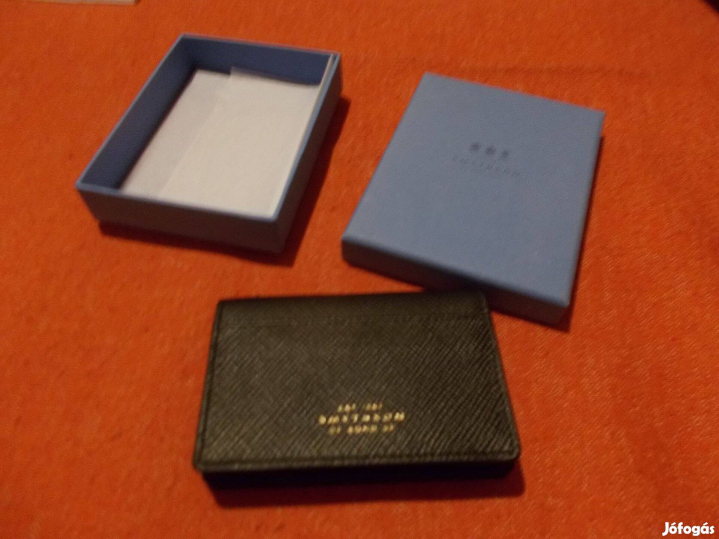 Smythson of Bond street wallet eredeti bőr tárca, dobozban,