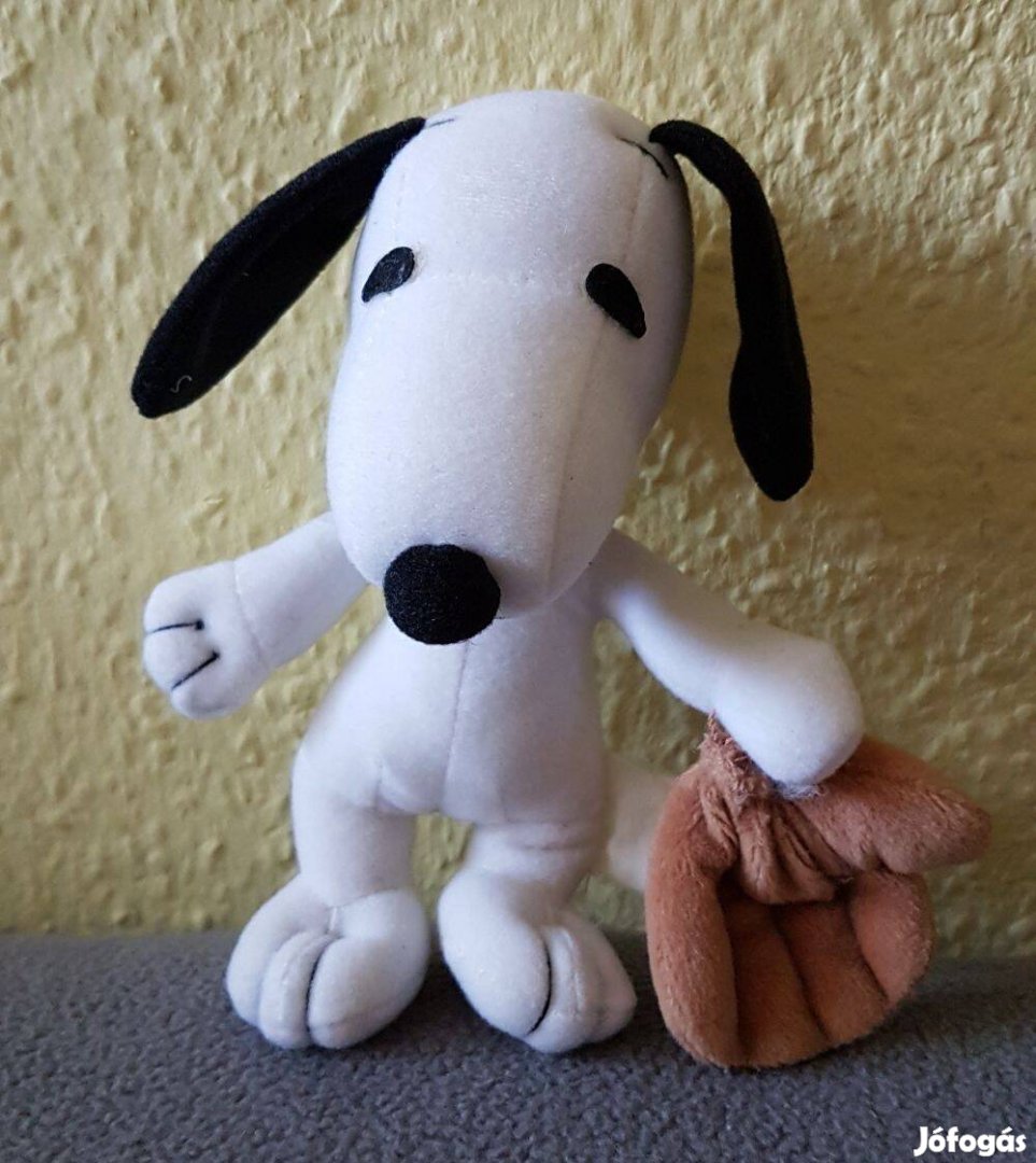 Snoopy álló plüss baseball kesztyűvel