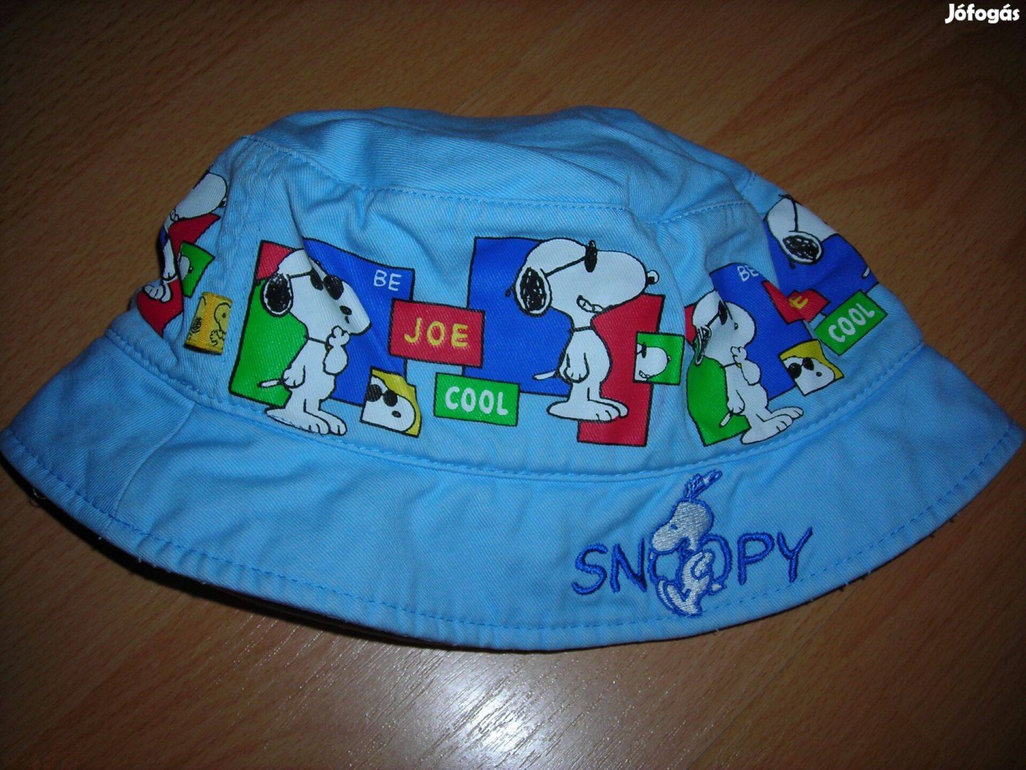 Snoopy mintás pamut kalap sapkakb 4-6 év 54 cm