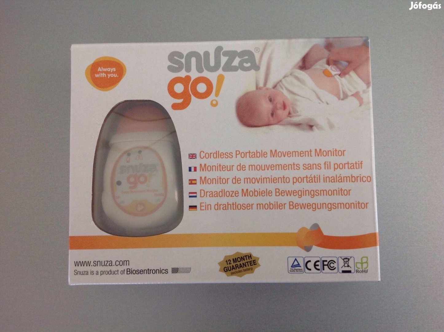Snuza Go! légzésfigyelő készülék Babaőr dobozában Győrben eladó