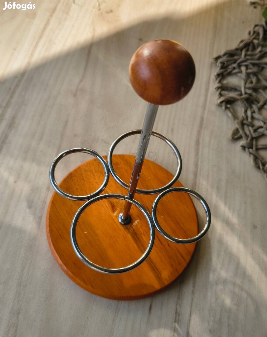 Só-bors-olaj-ecet tartó fa és fém