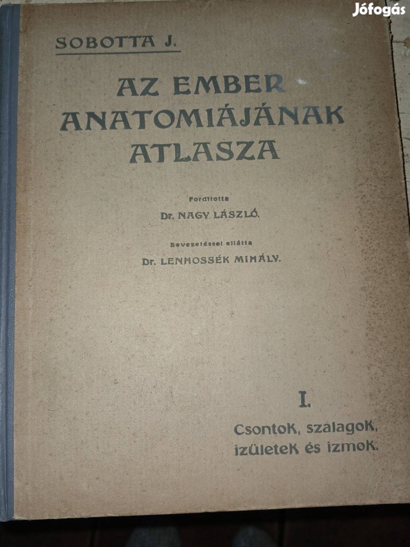 Sobbota János : Az ember anatómiájának atlasza 1