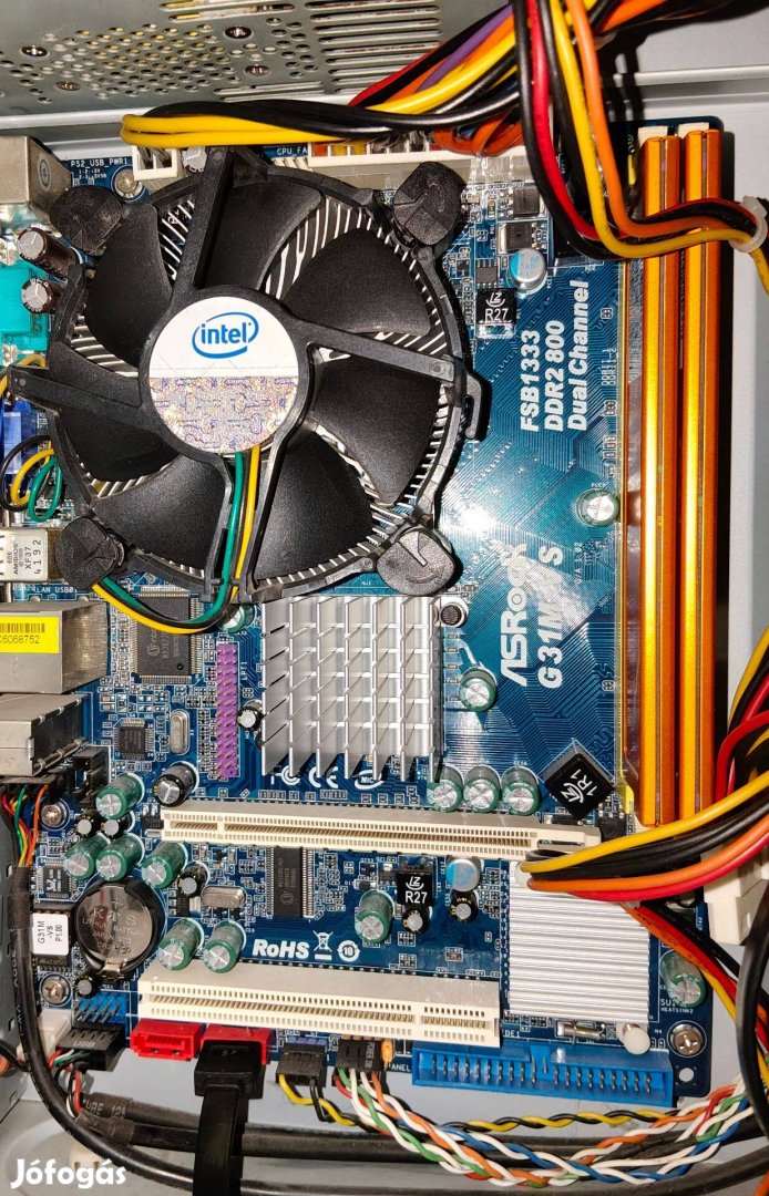 Socket 775 alaplap Core 2 Duo E6300 2GB RAM