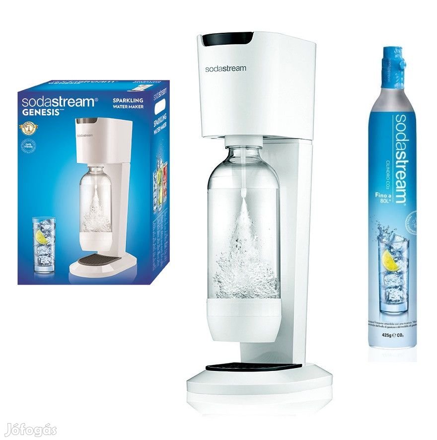 SodaStream Genesis White (fehér) szódagép, házi szódakészítő 1 db CO2