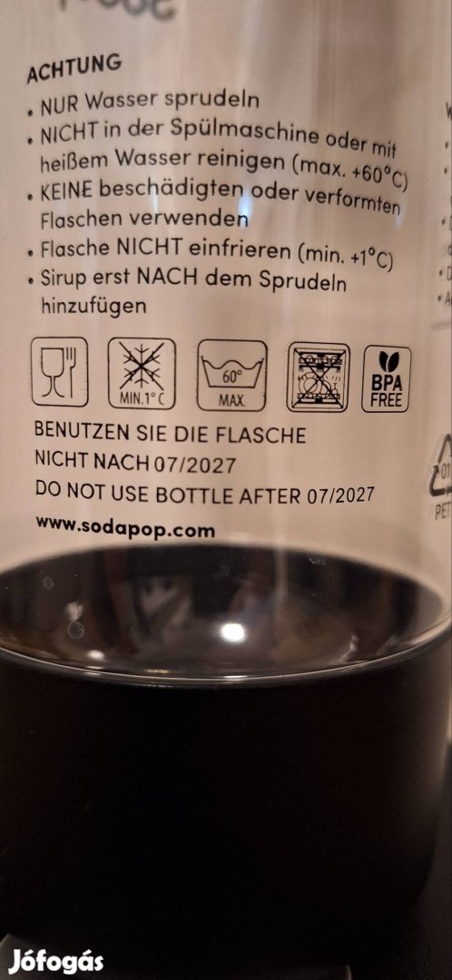 Sodastar, Sodapop szódagép, palackok