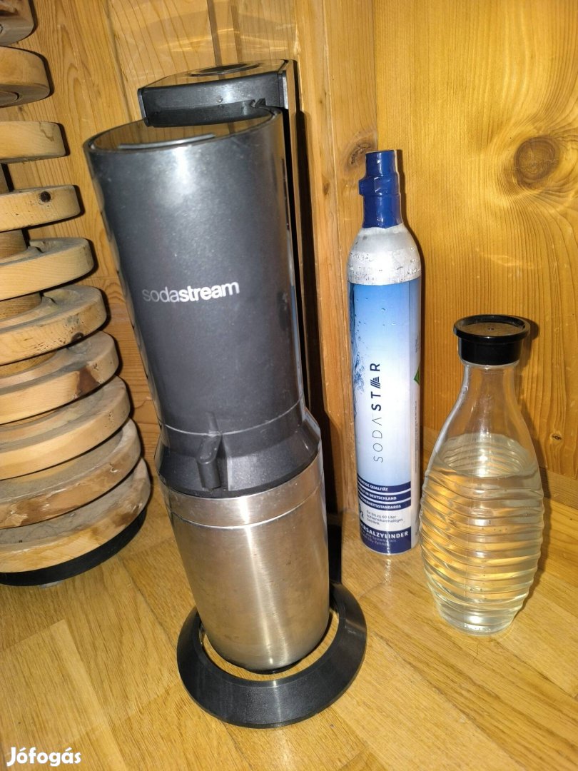 Sodastream Crystal inox szódagép + üveg + CO2 patron