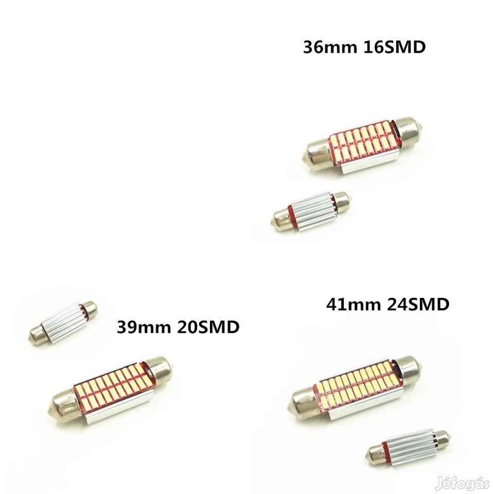 Sofita COB led izzó 36mm 39mm 42mm, c5w led izzó CAN Bus!