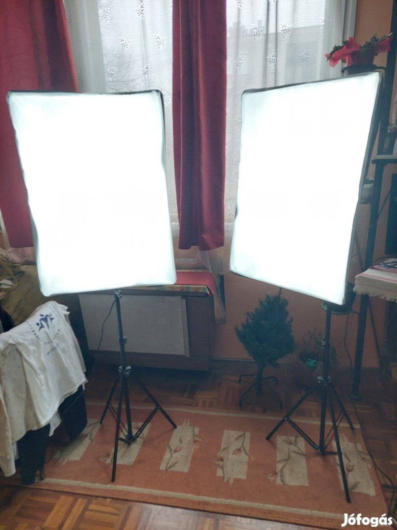 Softbox fény fotó - videó lámpa 2db