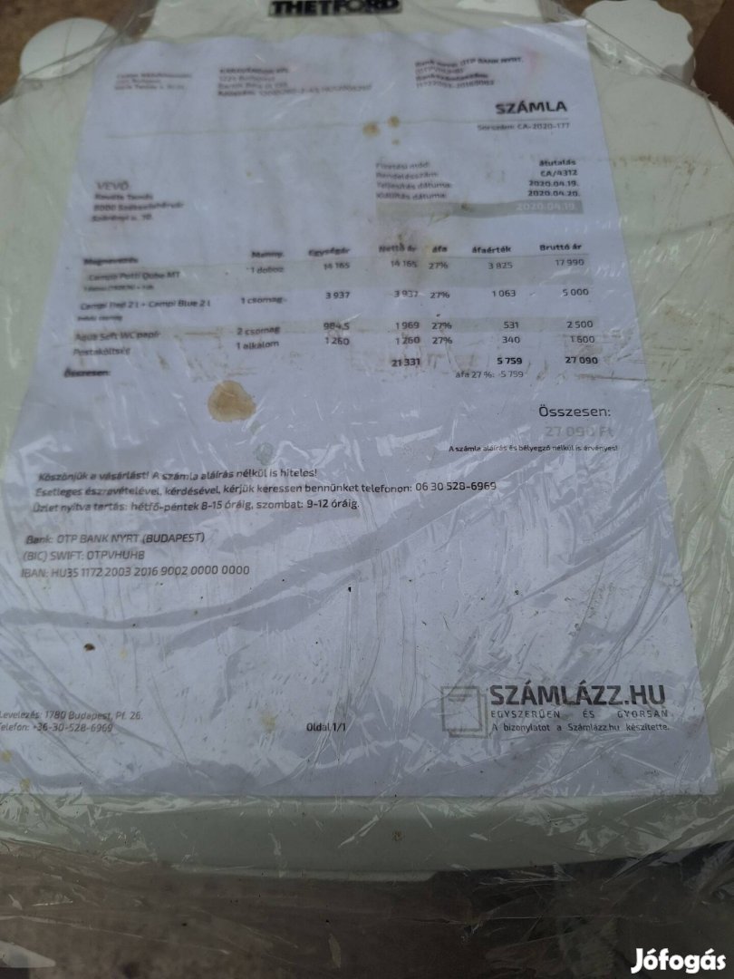 Soha nem használt,kenping WC.