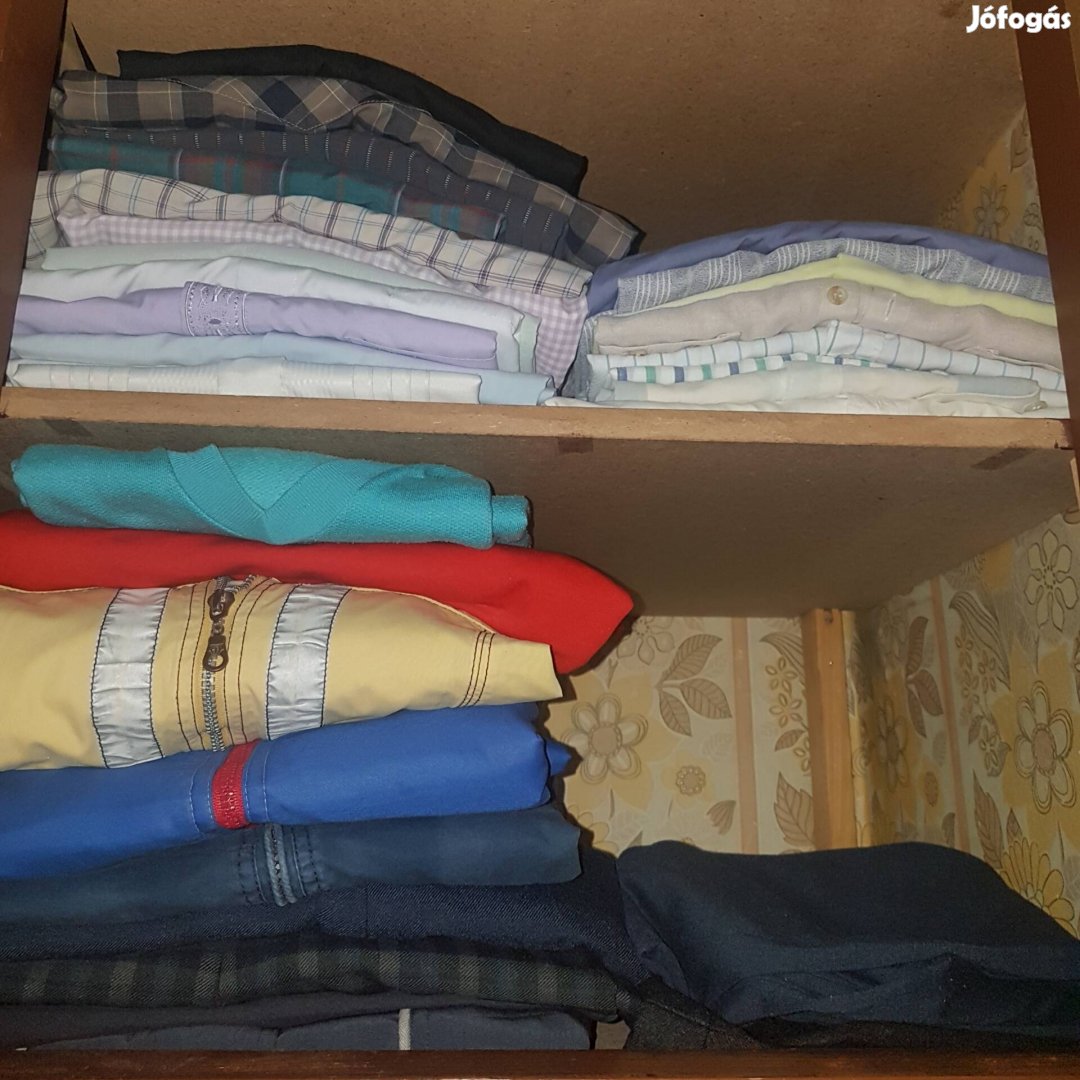Sok férfi ruha együtt olcsón ing nadrág dzseki póló
