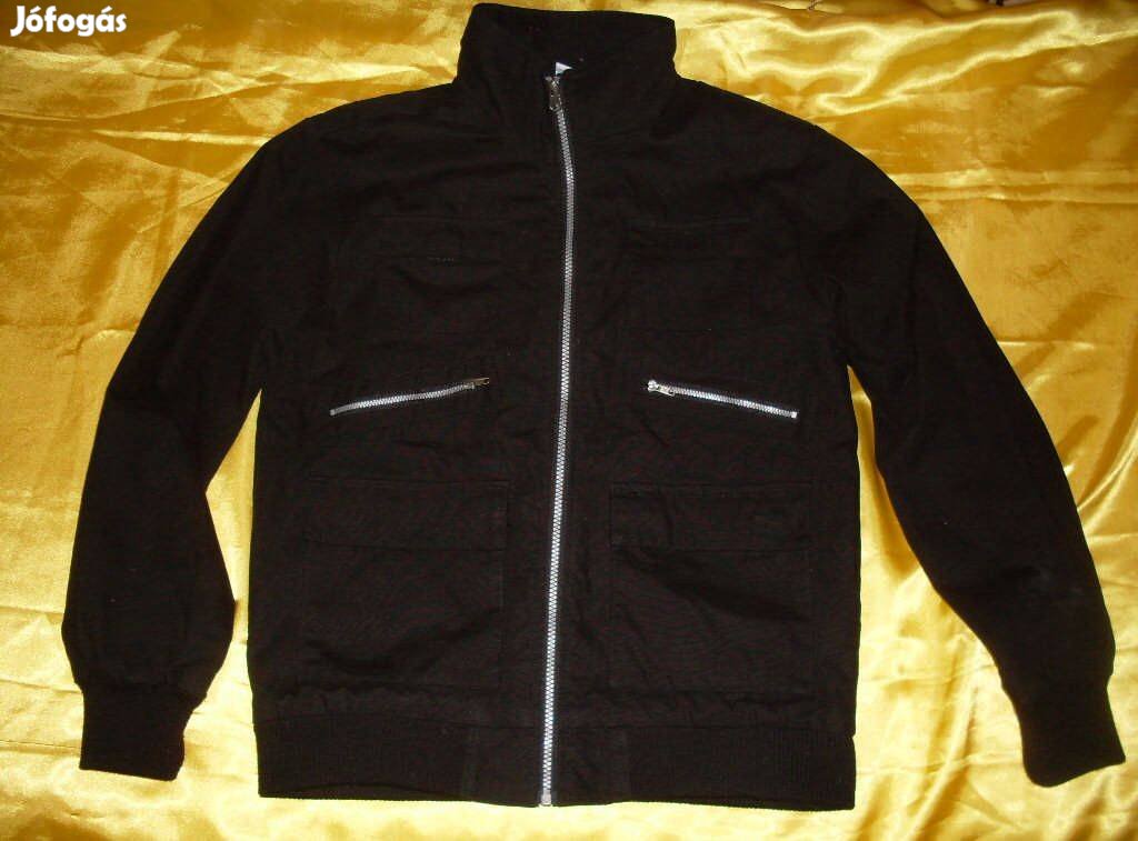 Sokzsebes divatos sokzsebes fekete dzseki átmeneti kabát