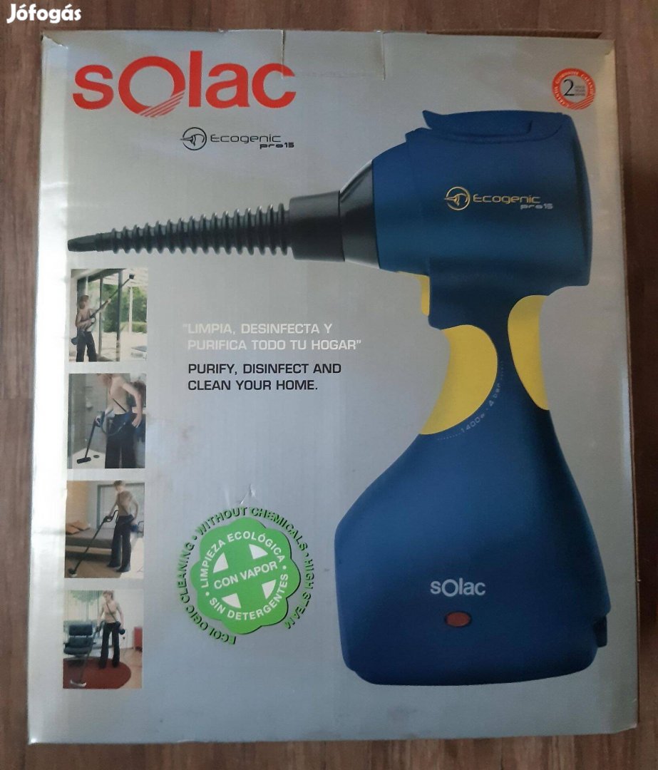 Solac Ecogenic pro 15 gőztisztító (új)