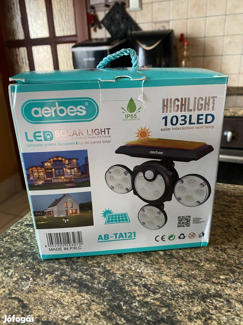Solár led lámpa 103leddel alkonyat kapcsolo mozgas érzékelő