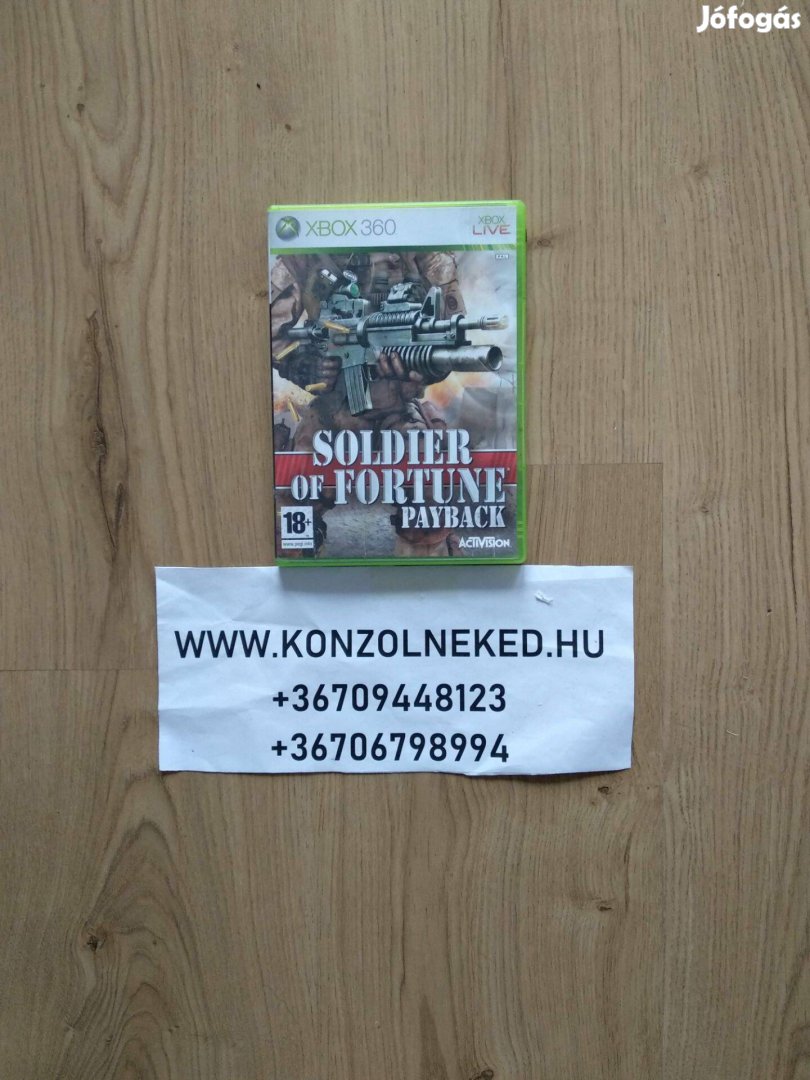 Soldier of Fortune Payback eredeti Xbox 360 játék