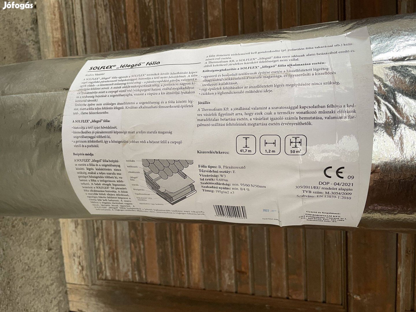 Solflex hőtükrös páraáteresztő fólia