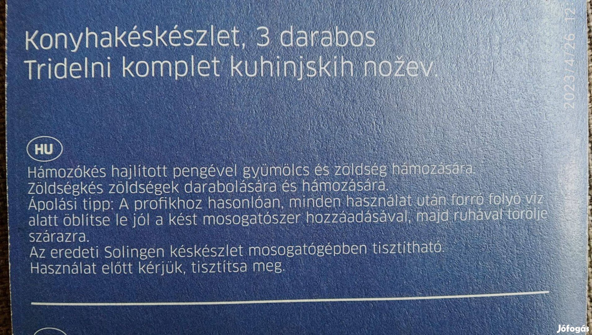 Solingen Hgs Gehring eredeti német késkészlet Szakkereskedésből