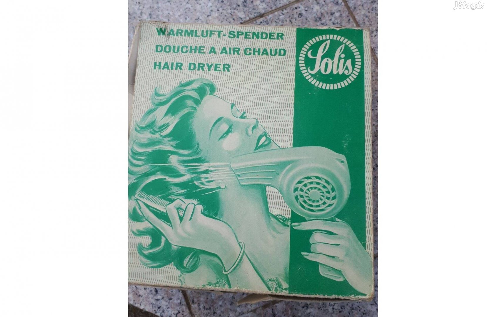 Solis 1950. évi gyártású, bakelit hajszárító gyűjtőknek