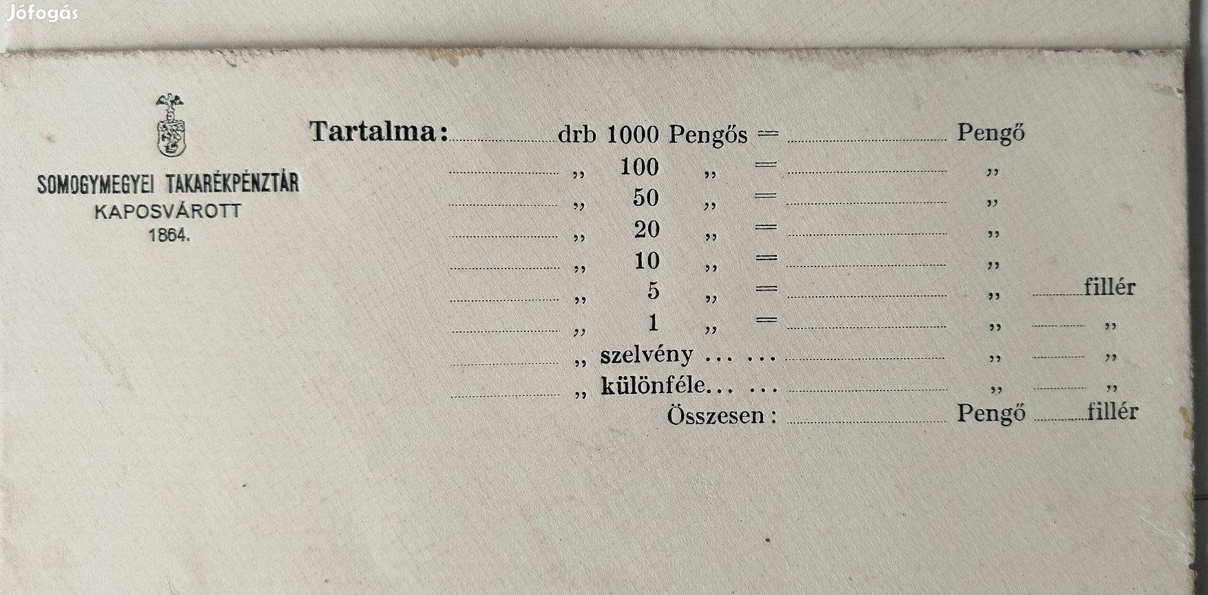 Somogy Megyei Takarékpénztár Kaposvárott 1864