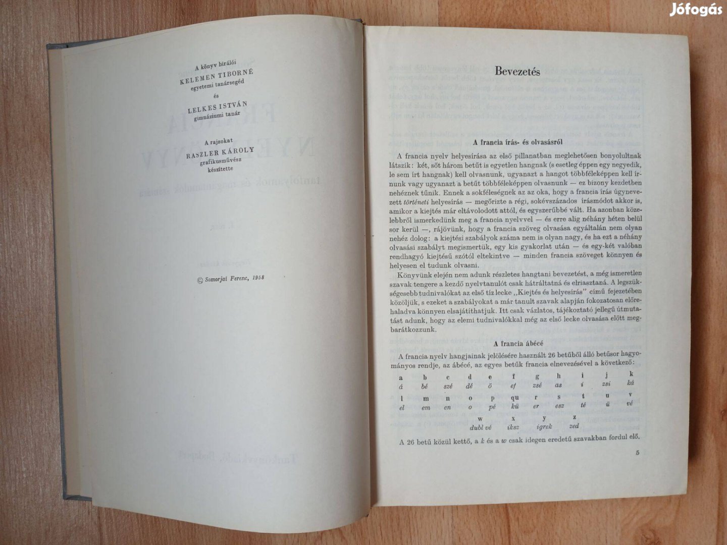 Somorjai Ferenc: Francia nyelvkönyv kezdők számára 1958