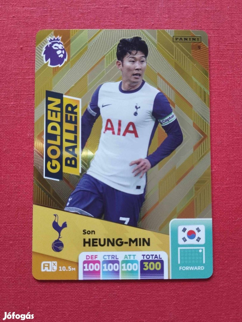 Son Heung-Min Tottenham Premier League 2025 Golden Baller focis kártya