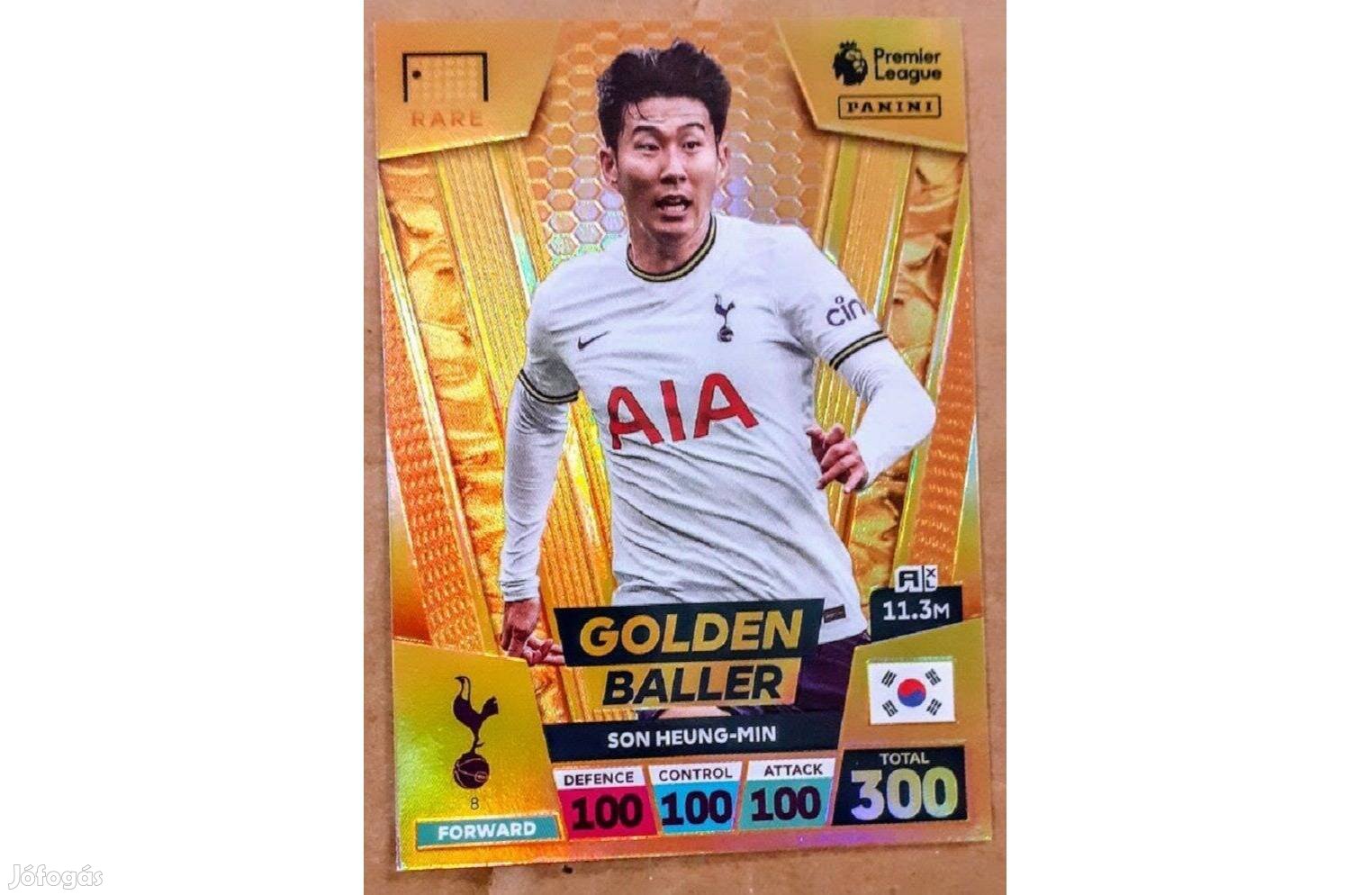 Son Heung-min Tottenham Golden Baller focis kártya Premier League 2023