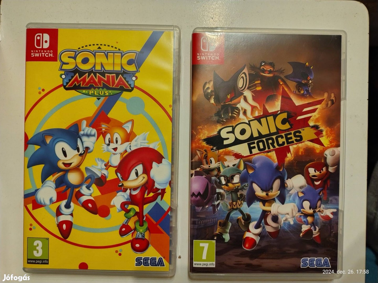 Sonic Mania Plus és Forces Nintendo Switch játék Sega + Ben 10