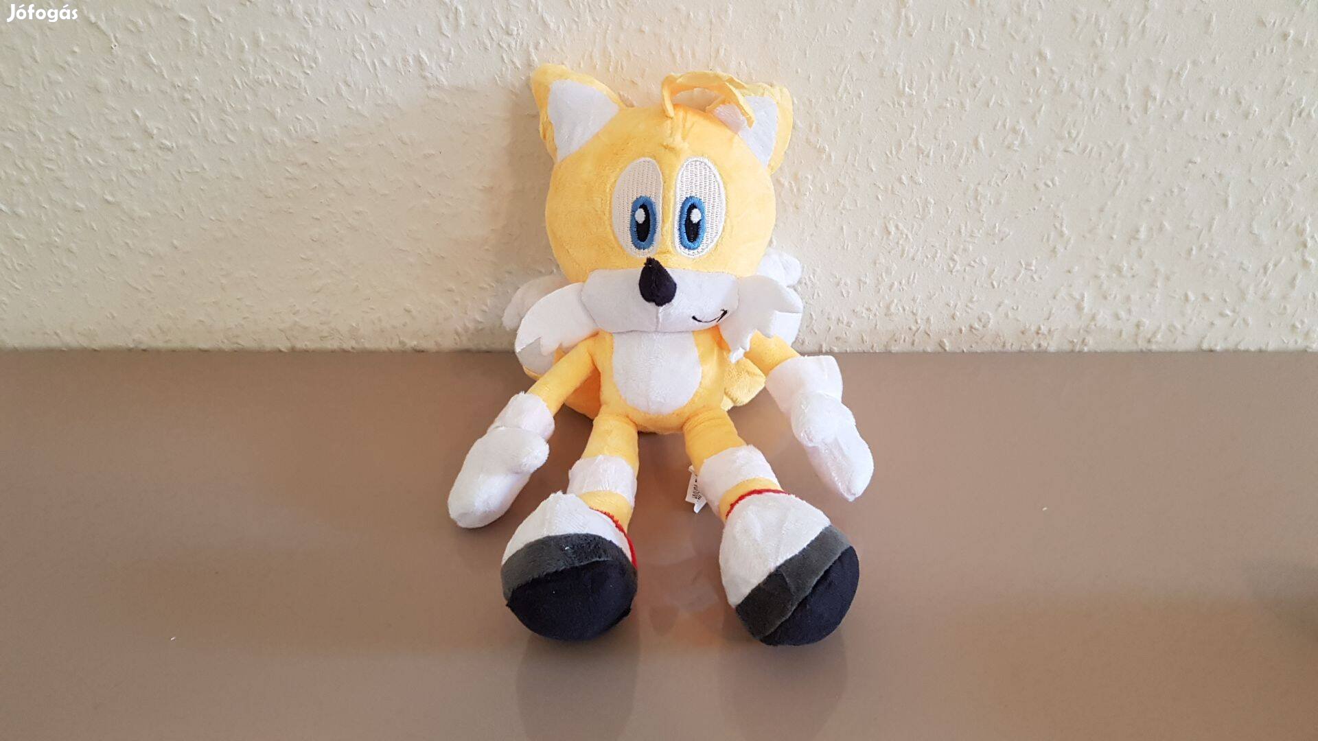 Sonic Sündisznó Tails plüss 28 cm Új számlával Hedggehog