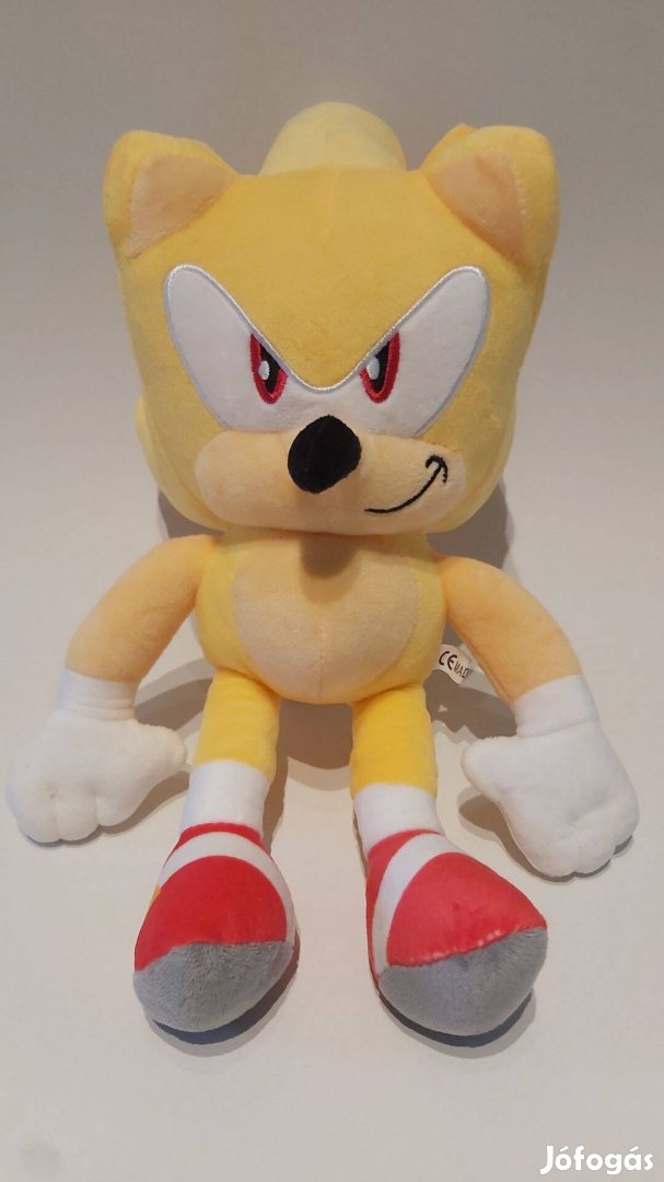 Sonic a Sündisznó Super Sonic plüss 30 cm Új számlával