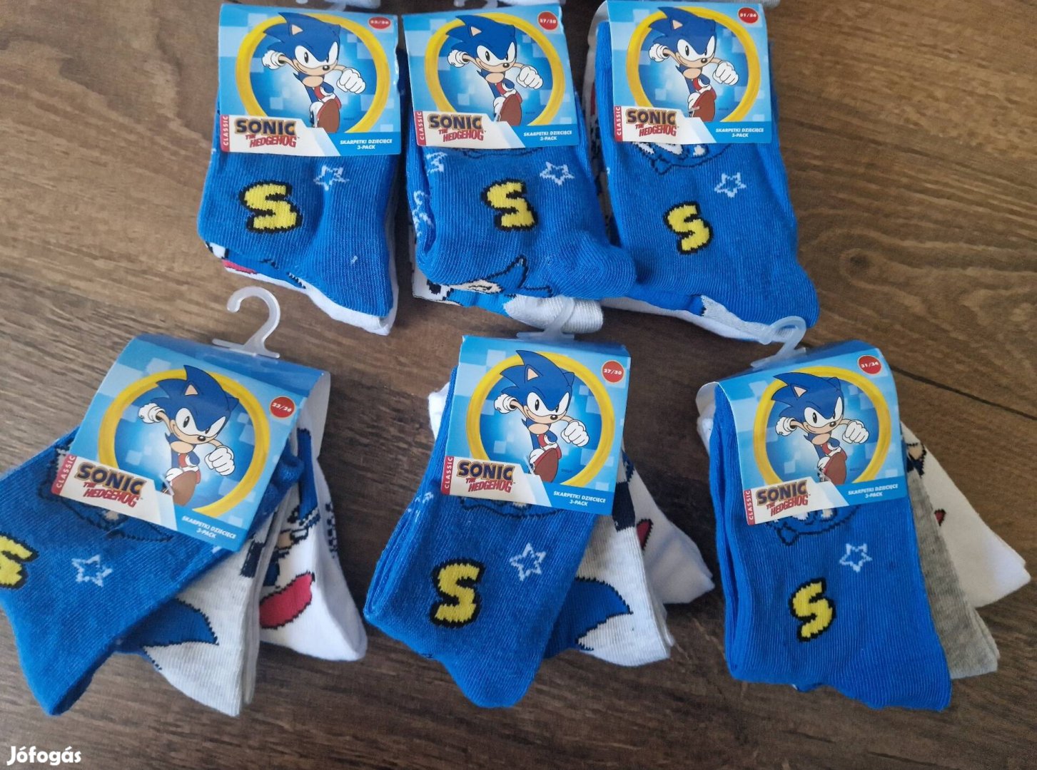 Sonic a sündisznó gyerek zokni 23-34