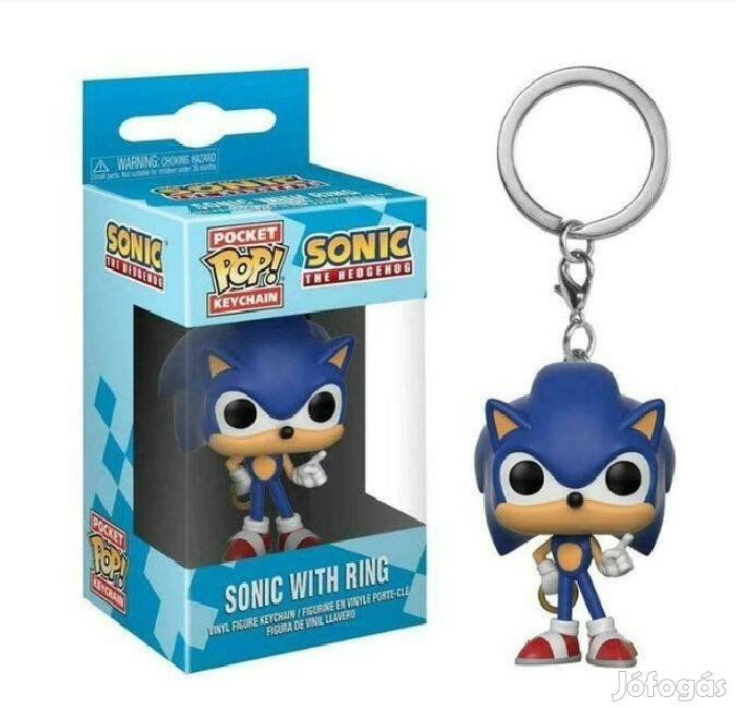 Sonic with Ring Funko POP kulcstartó figura Új számlával