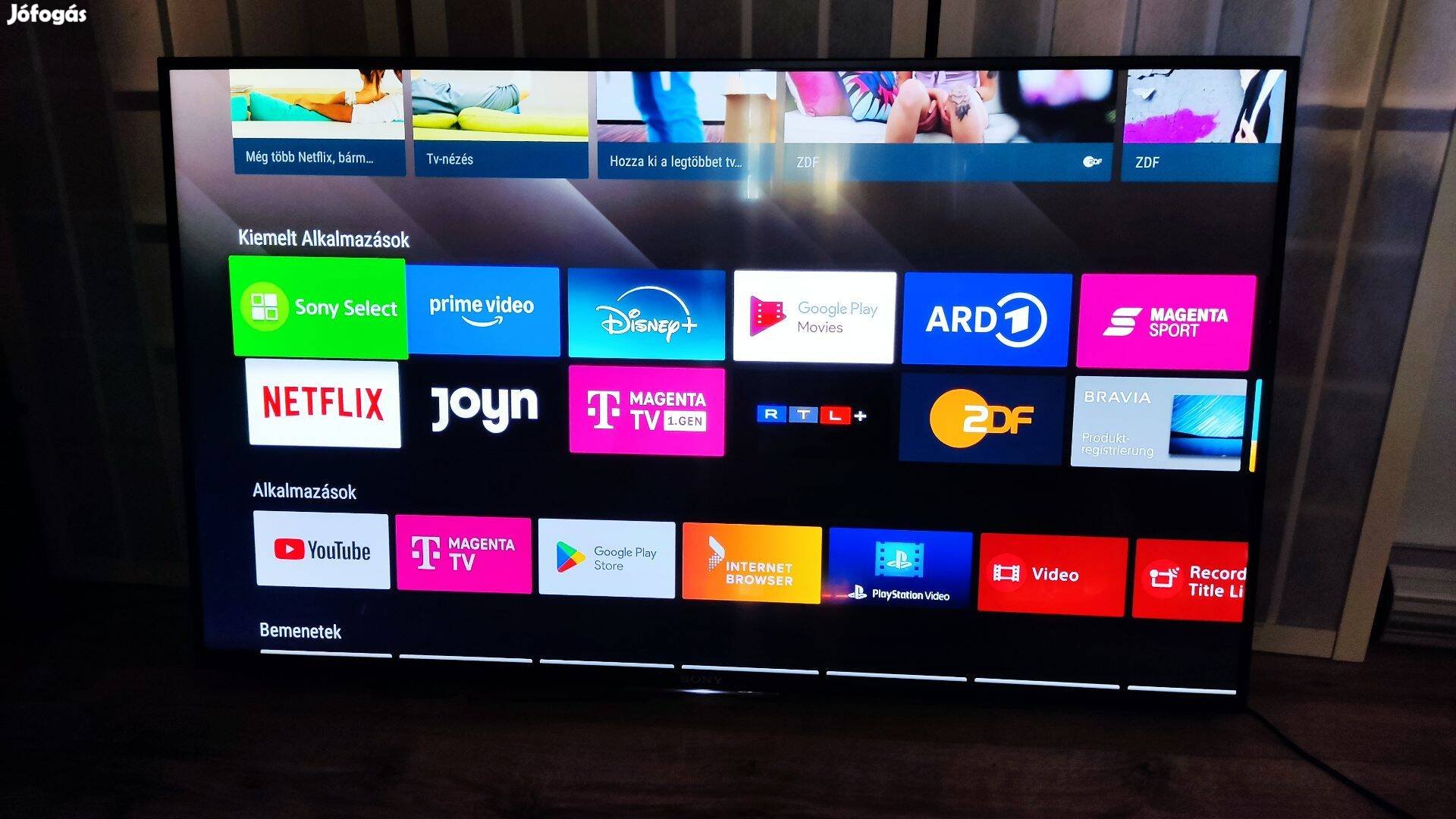 Sony 107 cm led, smart televízió
