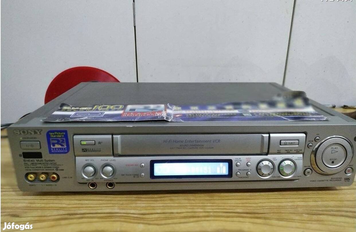 Sony 6 fejes HI-FI Stereo QS szériás vhs csúcsvideó magnó deck