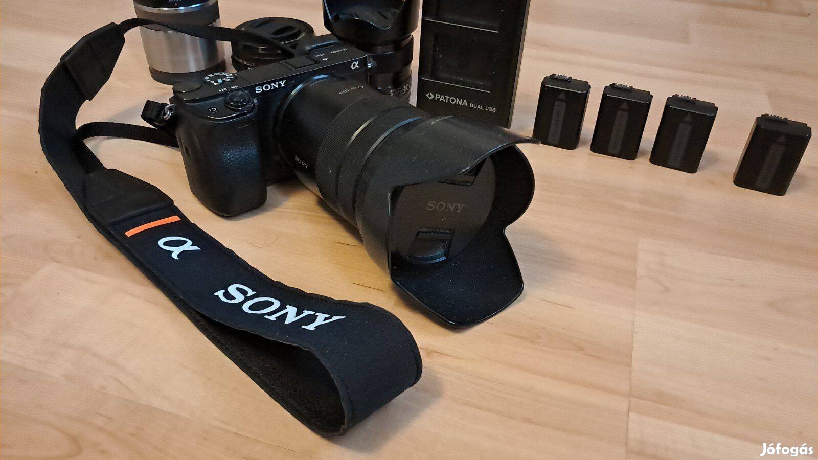 Sony A6300 objektívekkel és tartozékokkal eladó