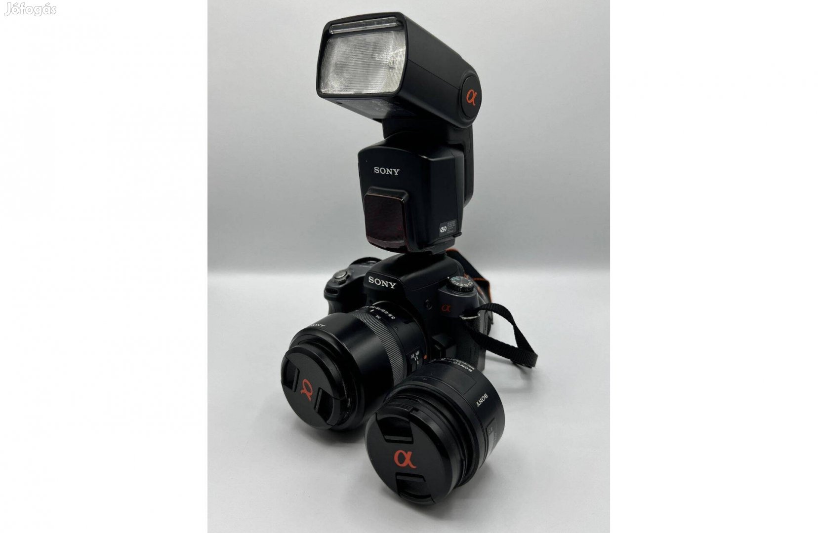 Sony Alpha DSLR A550 fényképezőgép+objektívek+vaku | 1 év gari, Akció