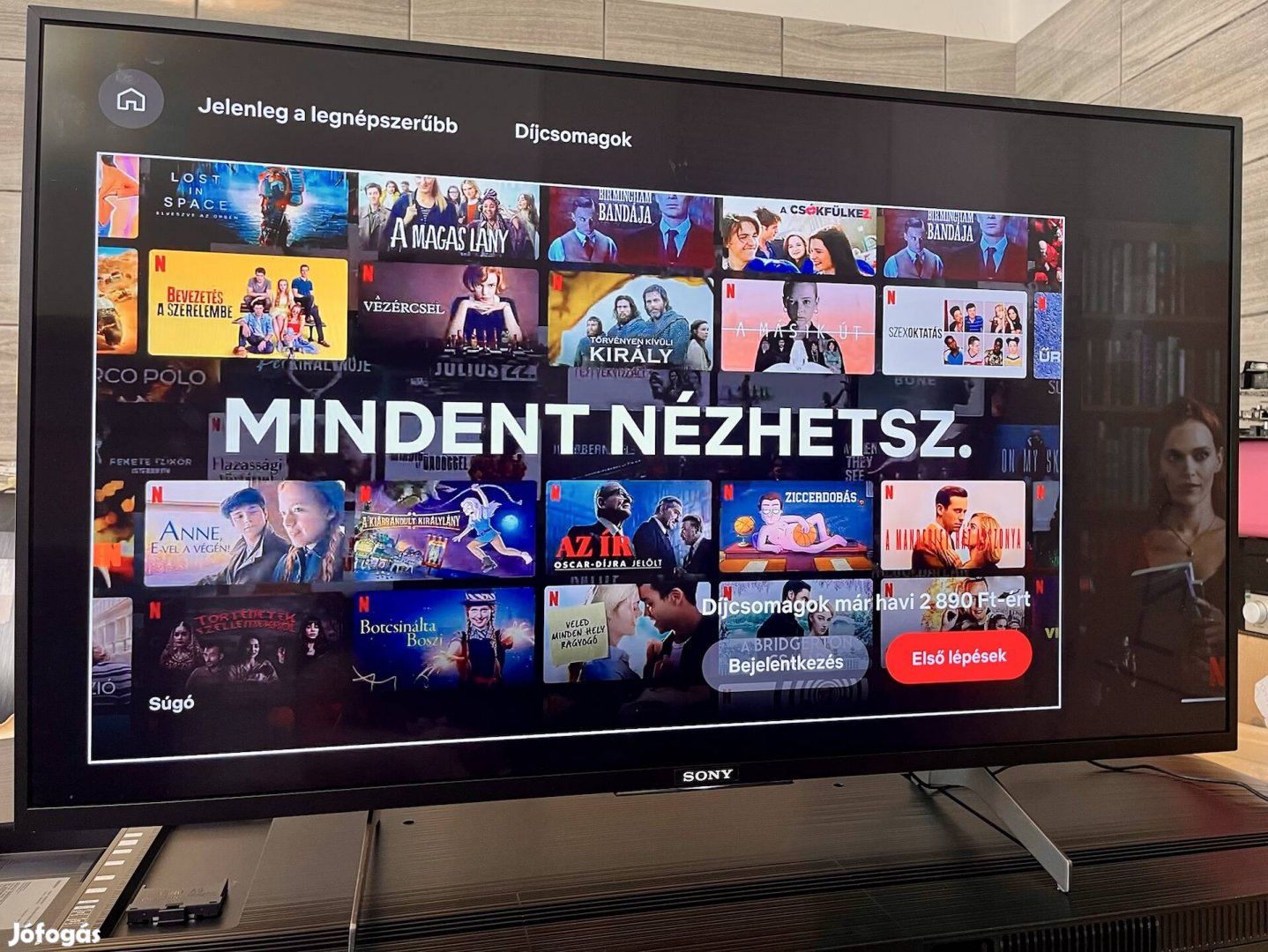 Sony Android 4K smart tv számlával garanciával