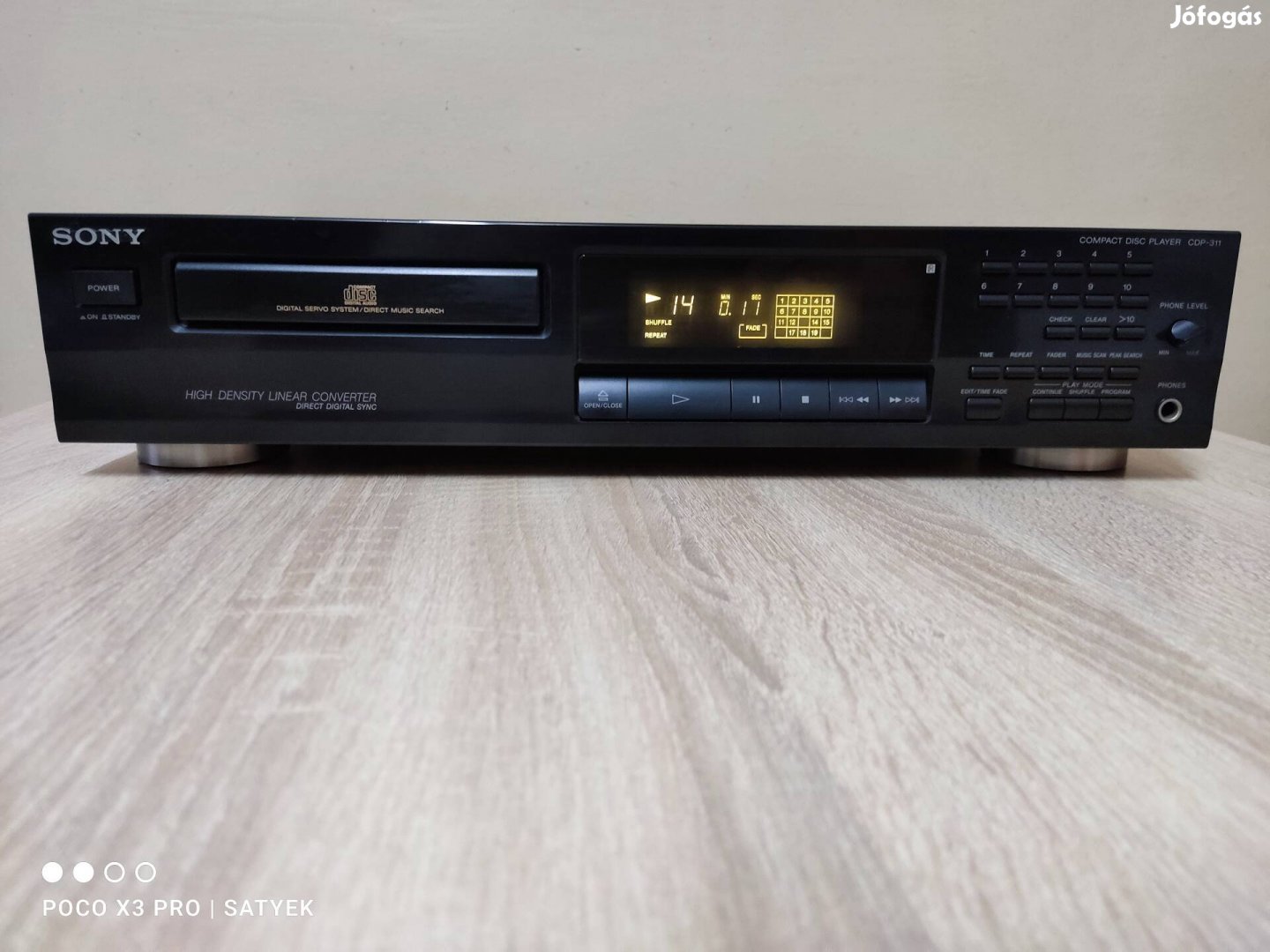 Sony CDP-311 típusú hifi cd lejátszó