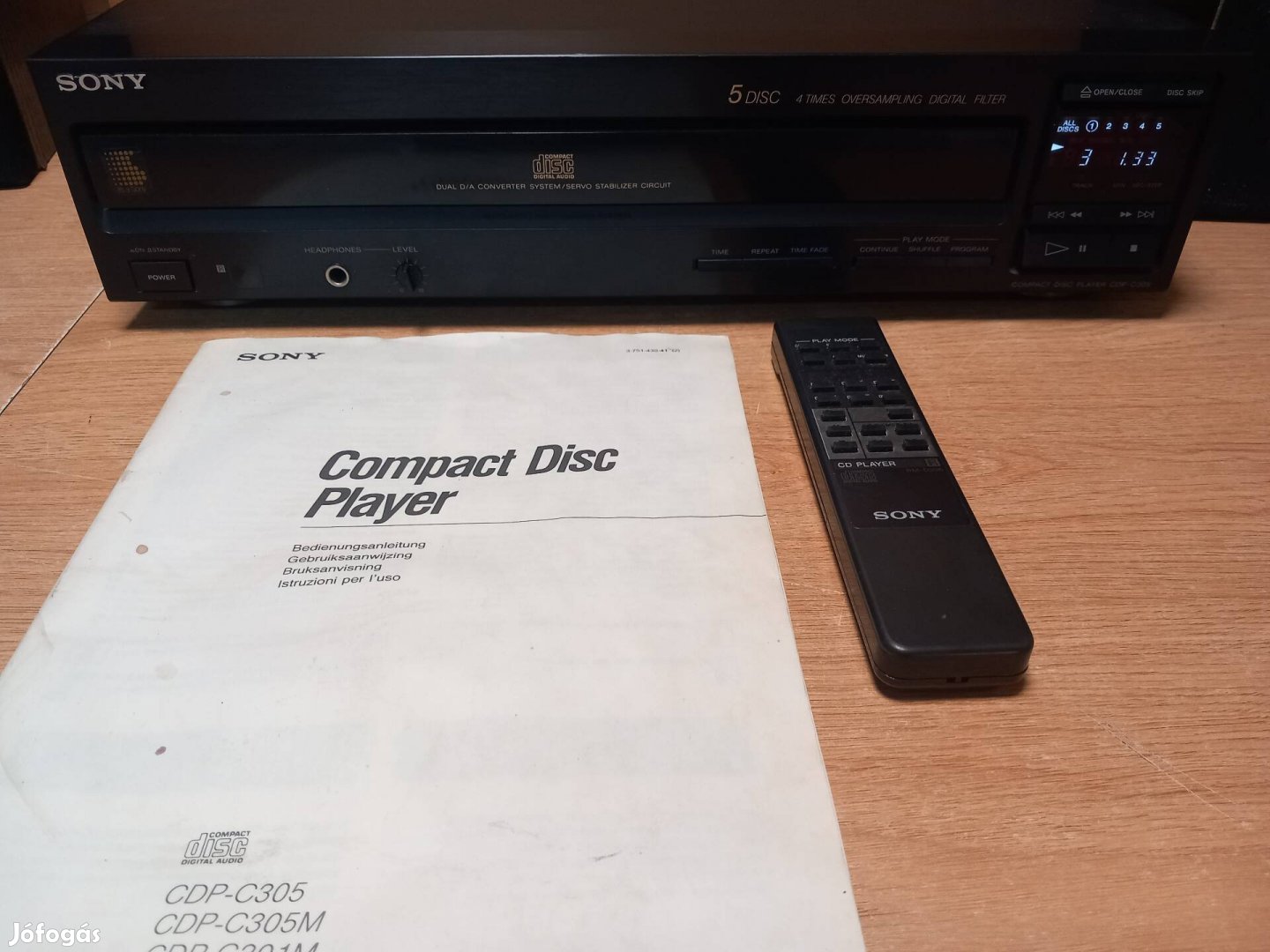 Sony CDP-C305 5cd-s lejátszó eladó