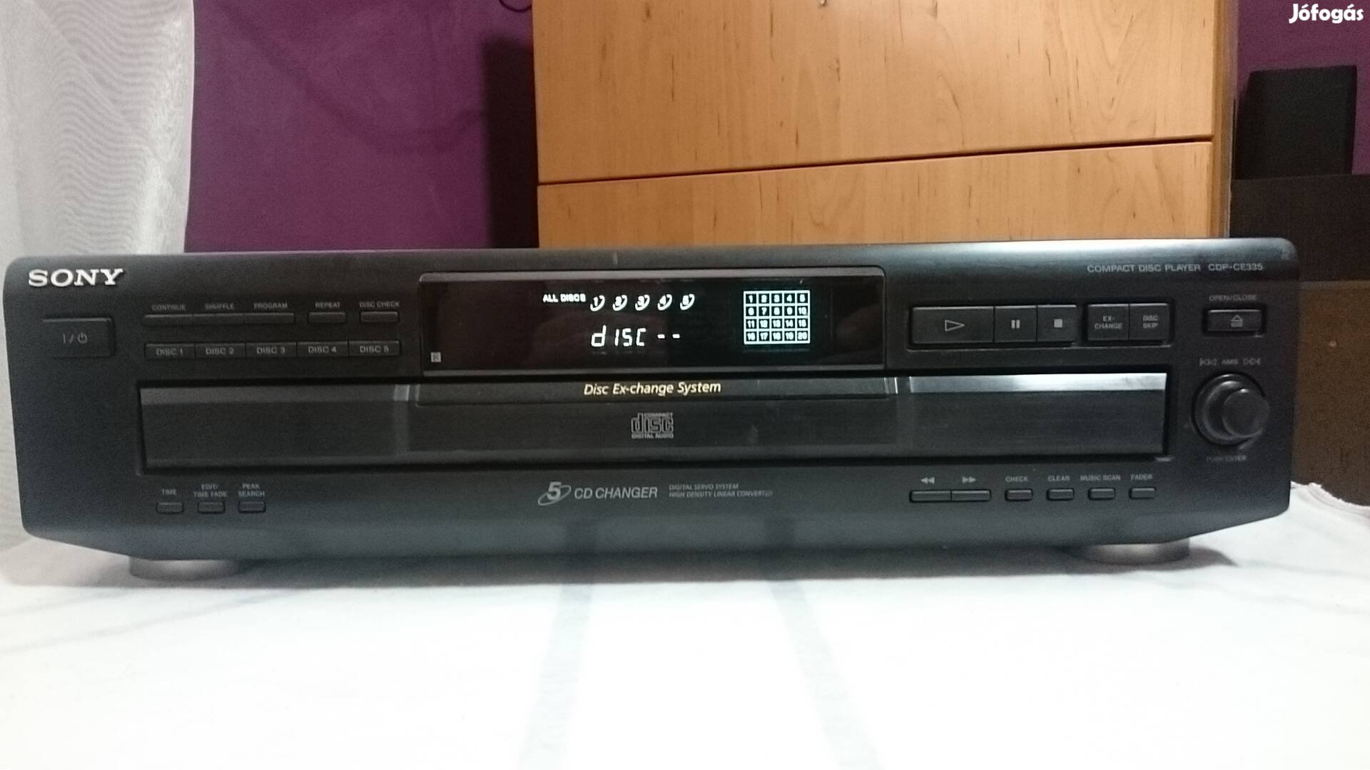 Sony CDP-CE335 5 lemezes CD lejátszó eladó 