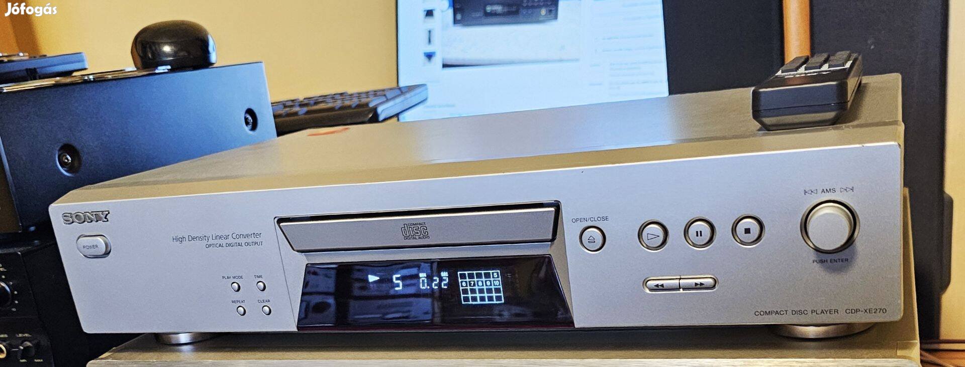 Sony CDP XE 270 CD Lejátszó Optikai-RCA kimenettávja