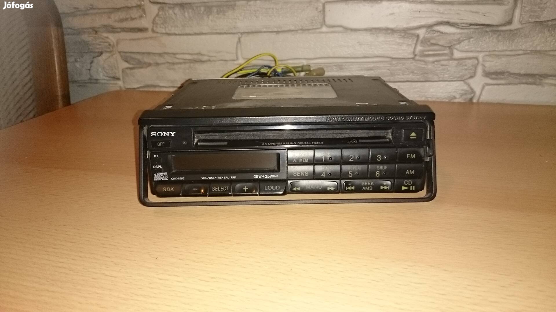 Sony CDX-7582 vintage old CD autórádió fejegység, CD-s autórádió