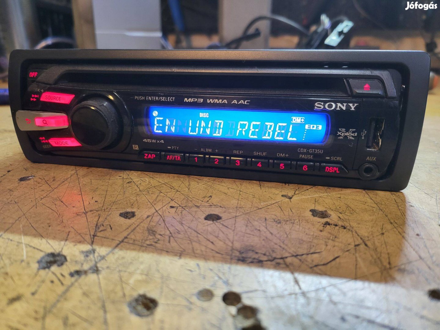 Sony CDX-GT35U fejegység (usb-aux-cd)