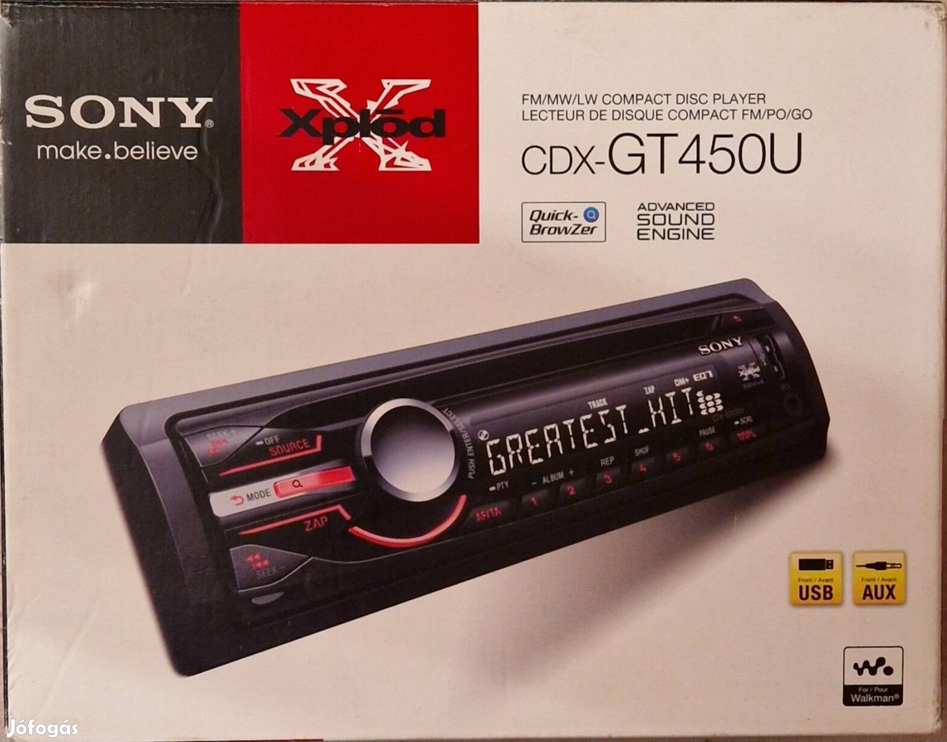 Sony CD-s radio magnó