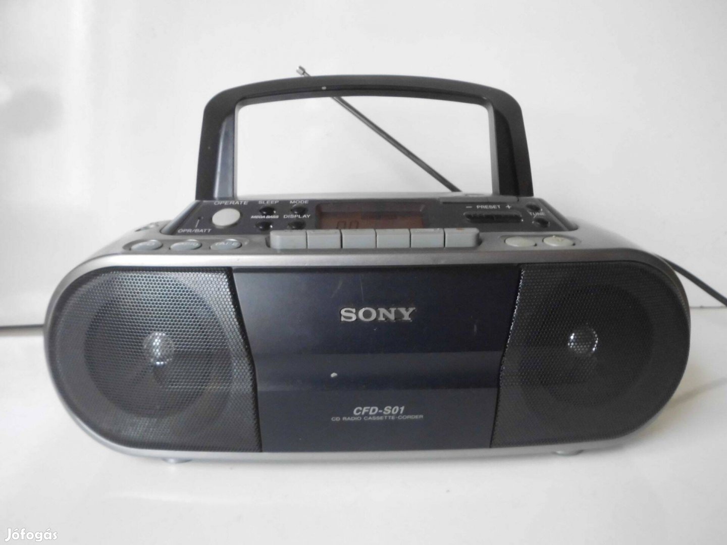 Sony CFD-S01 hordozható rádiós magnó CD lejátszóval