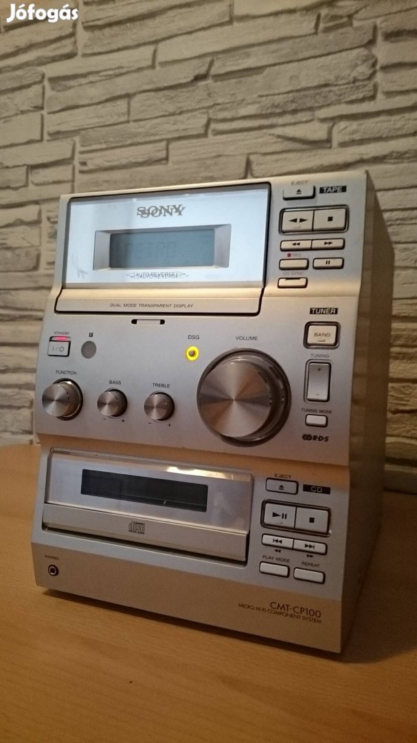 Sony CMT-CP100 hifi, erősítő, CD lejátszó, rádió, kazettás magnó, AUX