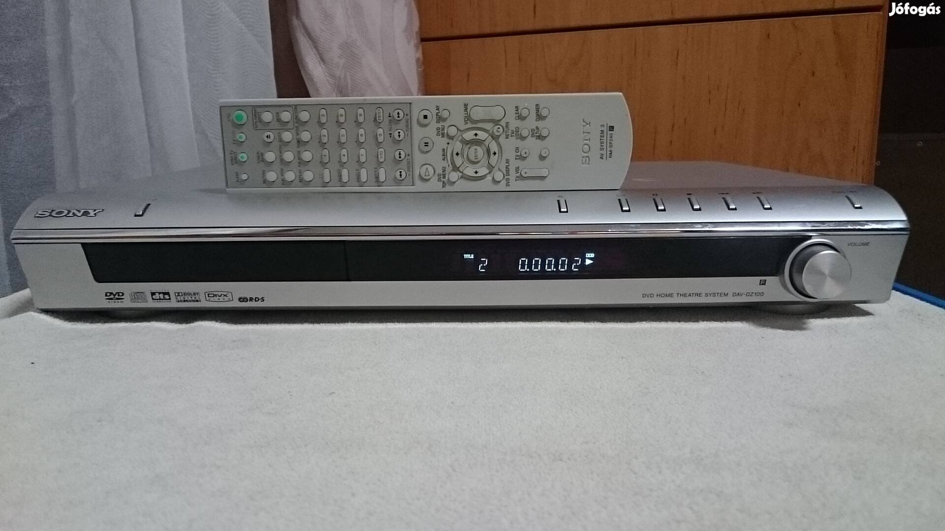 Sony DAV-DZ1000 rádiós erősítő, DVD lejátszó, távirányító 