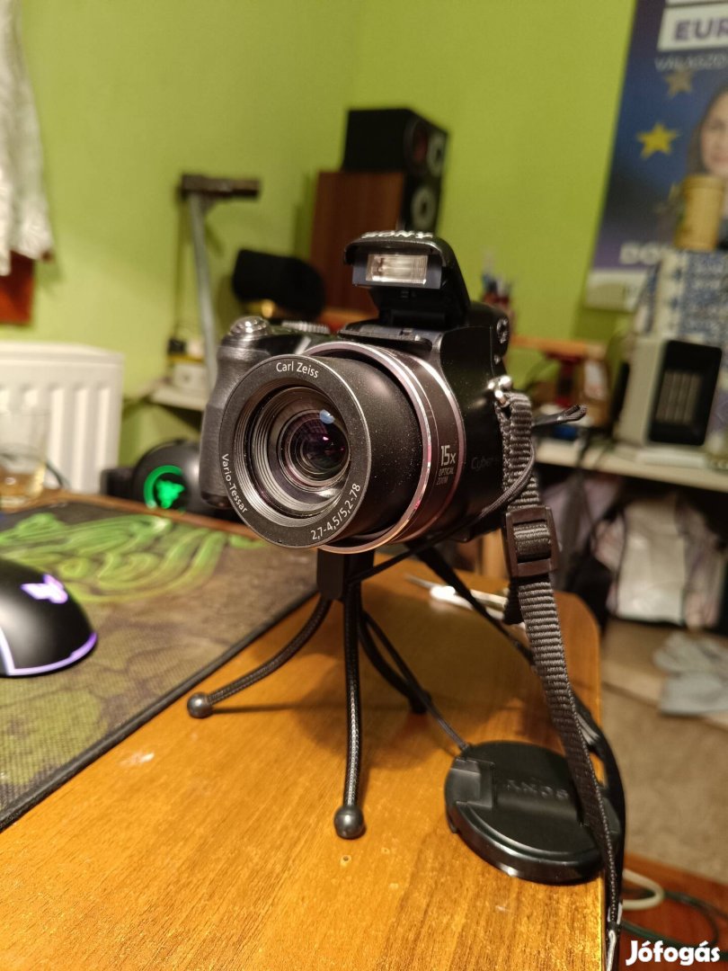 Sony DSC-H9 Fényképezőgép, Teljes szett, Új akkumulátorok