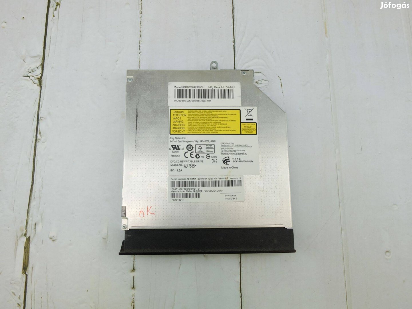 Sony DVD író optikai meghajtó laptopba 12.7mm Ad-7585H