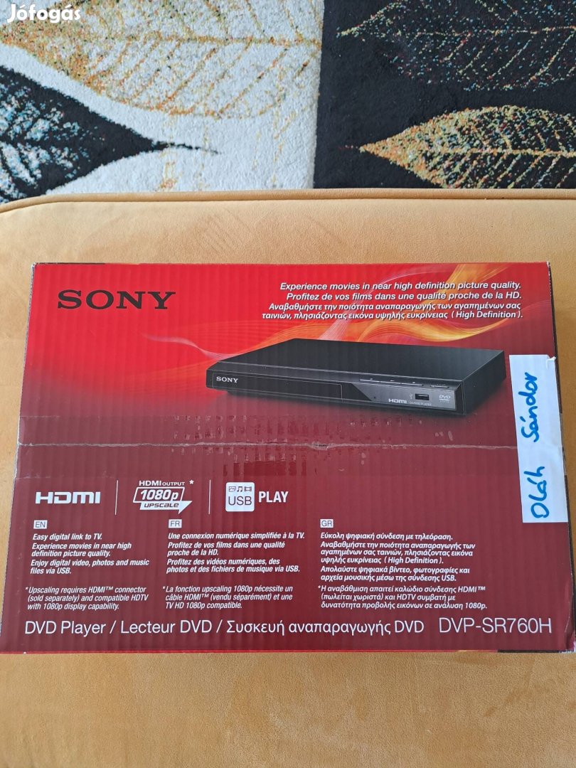 Sony DVD lejátszó, hibátlan, új állapot 