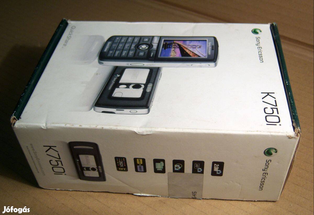 Sony Ericsson K750i (2005) Üres Doboz (Ver.2) tojástartóval (sérült)