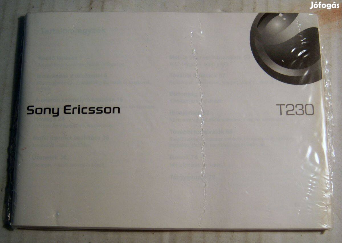 Sony Ericsson T230 (2003) Használati Utasítás (új bontatlan)